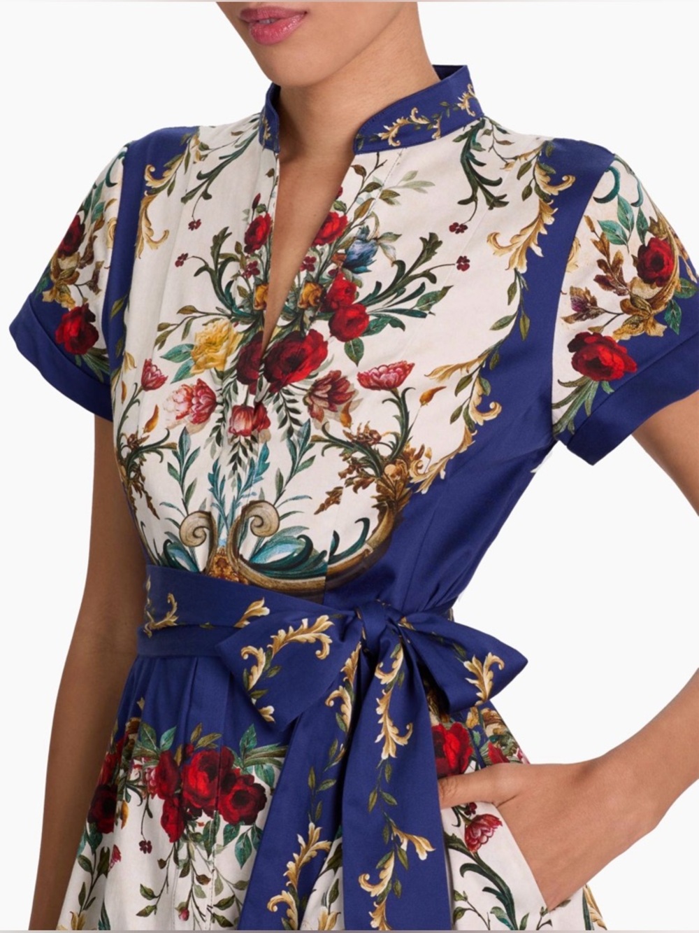Alice + Olivia Lucy Floral Tie-Waist Dress - Picture 2 of 7